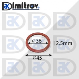 Дифтунга Ø 36 х Ø 45 х 2,5 mm медна